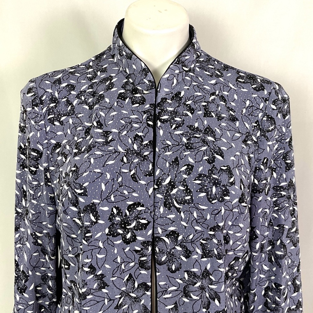 Alex Evenings Steel Blue, Black-And-White, Floral… - image 3